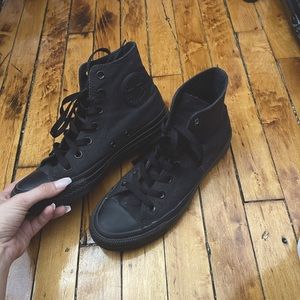 All Black Converse